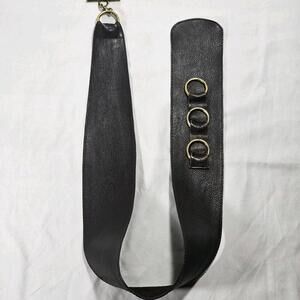 Vintage Genuine Leather Nine West Triple O-ring Keeper Belt Womens Size Small